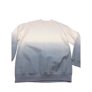 BP Womens Size Small Pullover Sweatshirt Tie Dye Ombre Blue Cream